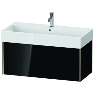 Duravit XViu Waschtisch-Unterschrank XV42370B140 98,4 x 39,7 x 45,4 cm, schwarz hochglanz, 1 Auszug, champagner matt