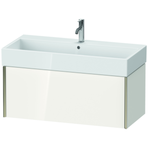 XViu Duravit vasque XV42370B185 98,4 x 39,7 x 45,4 cm, blanc brillant, 2000 , champagne mat