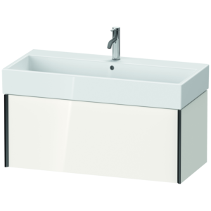 Duravit XViu Waschtisch-Unterschrank XV42370B285 98,4 x 39,7 x 45,4 cm, weiß hochglanz, 1 Auszug, schwarz matt