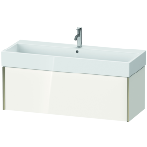 Duravit XViu Waschtisch-Unterschrank XV42380B185 118,4 x 39,7 x 45,4 cm, weiß hochglanz, 1 Auszug, champagner matt