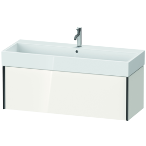 Duravit XViu vanity unit XV42380B285 118.4 x 39.7 x 45.4 cm, white high gloss, 2000 pull-out, black matt