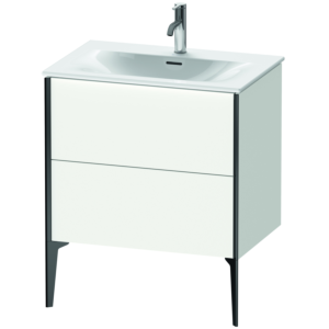 Duravit XViu Waschtisch-Unterschrank XV43010B218 71 x 59,1 x 48 cm, weiß matt, 2 Auszüge, schwarz matt