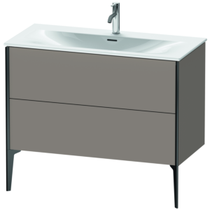 Duravit XViu Waschtisch-Unterschrank XV43030B243 101 x 59,1 x 48 cm, basalt matt, 2 Auszüge, schwarz matt