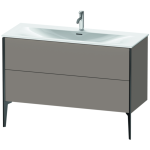 Duravit XViu Waschtisch-Unterschrank XV43040B243 121 x 59,1 x 48 cm, basalt matt, 2 Auszüge, schwarz matt