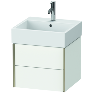 Duravit XViu Waschtisch-Unterschrank XV43330B118 48,4 x 39,7 x 45,4 cm, weiß matt, 2 Schubkästen, champagner matt