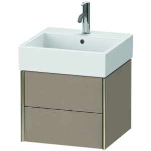 Duravit XViu Waschtisch-Unterschrank XV43330B175 48,4 x 39,7 x 45,4 cm, leinen, 2 Schubkästen, champagner matt