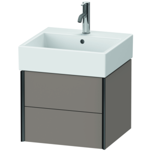 Duravit XViu vanity unit XV43330B243 48.4 x 39.7 x 45.4 cm, basalt matt, 2 drawers, black matt