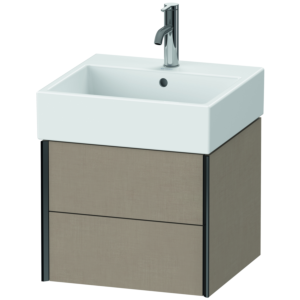 Duravit XViu Waschtisch-Unterschrank XV43330B275 48,4 x 39,7 x 45,4 cm, leinen, 2 Schubkästen, schwarz matt