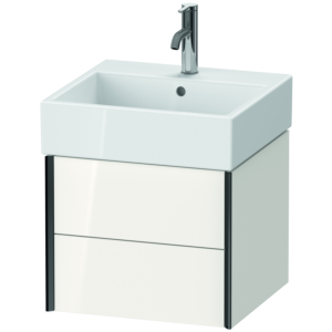 Duravit XViu vanity unit XV43330B285 48.4 x 39.7 x 45.4 cm, white high gloss, 2 drawers, black matt