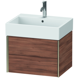 Duravit XViu Waschtisch-Unterschrank XV43340B179 58,4 x 39,7 x 45,4 cm, nussbaum natur, 2 Schubkästen, champagner matt