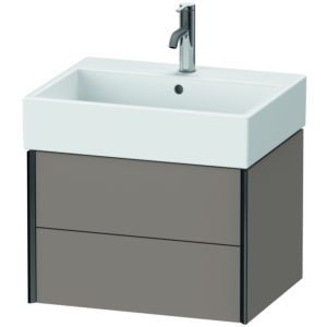 Duravit XViu Waschtisch-Unterschrank XV43340B243 58,4 x 39,7 x 45,4 cm, basalt matt, 2 Schubkästen, schwarz matt