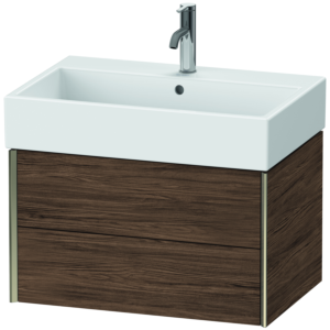 Duravit XViu vanity unit XV43350B121 68.4 x 39.7 x 45.4 cm, dark walnut, 2 drawers, matt champagne
