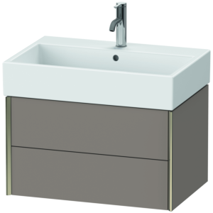 Duravit XViu Waschtisch-Unterschrank XV43350B143 68,4 x 39,7 x 45,4 cm, basalt matt, 2 Schubkästen, champagner matt