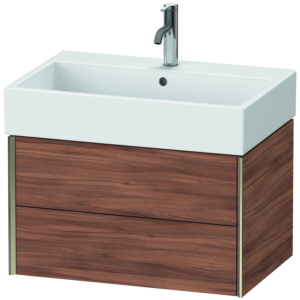 Duravit XViu vanity unit XV43350B179 68.4 x 39.7 x 45.4 cm, natural walnut, 2 drawers, matt champagne