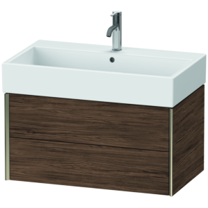 Duravit XViu vanity unit XV43360B121 78.4 x 39.7 x 45.4 cm, dark walnut, 2 drawers, matt champagne