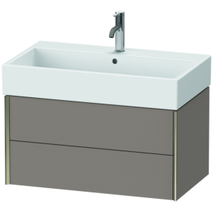 Duravit XViu vanity unit XV43360B143 78.4 x 39.7 x 45.4 cm, basalt matt, 2 drawers, champagne matt