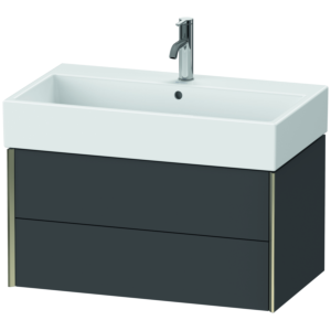 Duravit XViu Waschtisch-Unterschrank XV43360B149 78,4 x 39,7 x 45,4 cm, graphit matt, 2 Schubkästen, champagner matt