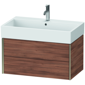 Duravit XViu vanity unit XV43360B179 78.4 x 39.7 x 45.4 cm, natural walnut, 2 drawers, matt champagne