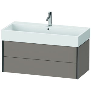 Duravit XViu Waschtisch-Unterschrank XV43370B243 98,4 x 39,7 x 45,4 cm, basalt matt, 2 Schubkästen, schwarz matt