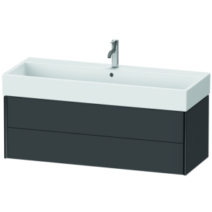 Duravit XViu Waschtisch-Unterschrank XV43380B249 118,4 x 39,7 x 45,4 cm, graphit matt, 2 Schubkästen, schwarz matt