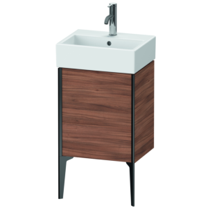 XViu Duravit vasque XV4531LB279 43,4x33,4x49,3cm, noir mat, gauche, noyer naturel