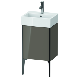 Duravit XViu vanity unit XV4531RB289 43.4x33.4x49.3cm, black matt, right, flannel gray high gloss