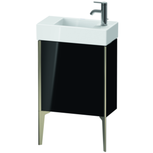 Duravit XViu vanity unit XV4532LB140 48.4 x 49.3 x 23.4 cm, left, black high gloss, 2000 door, champagne matt