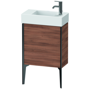 Meuble vasque Duravit XViu XV4532LB279 48,4 x 23,4 x 49,3 cm, ouverture à gauche, noyer naturel, 1 porte, noir mat