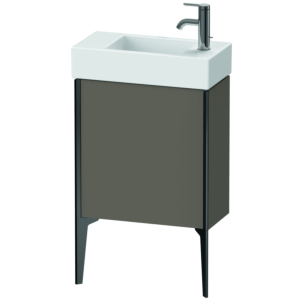 Duravit XViu Waschtisch-Unterschrank XV4532LB290 48,4 x 49,3 x 23,4 cm, links, flannel grey seidenmatt, 1 Tür, schwarz matt
