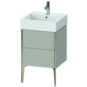 Duravit XViu Waschtisch-Unterschrank XV45330B107 48,4 x 49,3 x 45,4 cm, betongrau matt, 2 Auszüge, champagner matt