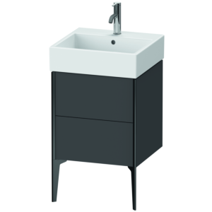 Duravit XViu vanity unit XV45330B249 48.4 x 49.3 x 45.4 cm, graphite matt, 2 pull-outs, black matt