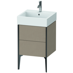 Duravit XViu Waschtisch-Unterschrank XV45330B275 48,4 x 49,3 x 45,4 cm, leinen, 2 Auszüge, schwarz matt