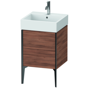 Duravit XViu vanity unit XV45330B279 48.4 x 49.3 x 45.4 cm, natural walnut, 2 pull-outs, matt black