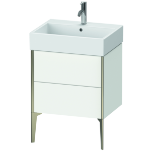 Duravit XViu vanity unit XV45340B118 58.4 x 49.3 x 45.4 cm, matt white, 2 pull-outs, matt champagne