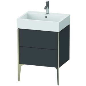 Duravit XViu Waschtisch-Unterschrank XV45340B149 58,4 x 49,3 x 45,4 cm, graphit matt, 2 Auszüge, champagner matt