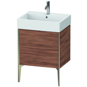 Duravit XViu Waschtisch-Unterschrank XV45340B179 58,4 x 49,3 x 45,4 cm, nussbaum natur, 2 Auszüge, champagner matt