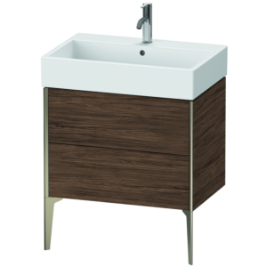Duravit XViu vanity unit XV45350B121 68.4 x 45.4 x 49.3 cm, dark walnut, 2 drawers, champagne matt