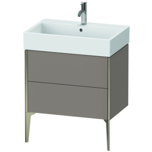 Duravit XViu vanity unit XV45350B143 68.4 x 49.3 x 45.4 cm, basalt matt, 2 pull-outs, champagne matt