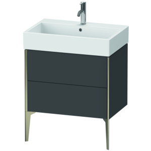 Duravit XViu Waschtisch-Unterschrank XV45350B149 68,4 x 49,3 x 45,4 cm, graphit matt, 2 Auszüge, champagner matt
