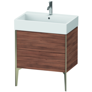 Duravit XViu vanity unit XV45350B179 68.4 x 49.3 x 45.4 cm, natural walnut, 2 pull-outs, matt champagne