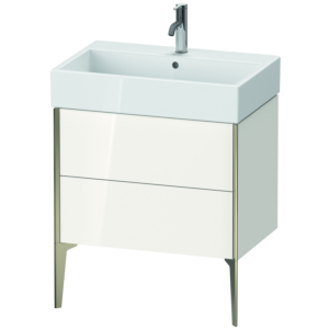 Duravit XViu Waschtisch-Unterschrank XV45350B185 68,4 x 49,3 x 45,4 cm, weiß hochglanz, 2 Auszüge, champagner matt