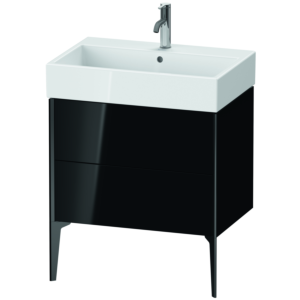 Duravit XViu Waschtisch-Unterschrank XV45350B240 68,4 x 49,3 x 45,4 cm, schwarz hochglanz, 2 Auszüge, schwarz matt