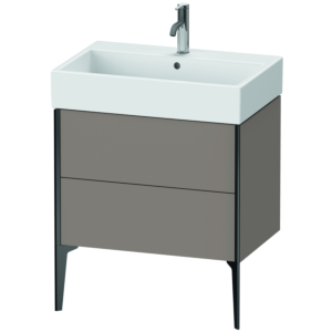 Duravit XViu Waschtisch-Unterschrank XV45350B243 68,4 x 49,3 x 45,4 cm, basalt matt, 2 Auszüge, schwarz matt