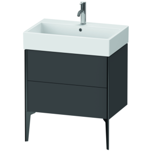 Duravit XViu Waschtisch-Unterschrank XV45350B249 68,4 x 49,3 x 45,4 cm, graphit matt, 2 Auszüge, schwarz matt