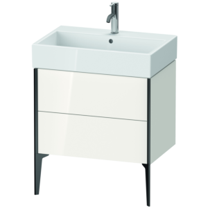 Duravit XViu vanity unit XV45350B285 68.4 x 49.3 x 45.4 cm, white high gloss, 2 pull-outs, black matt