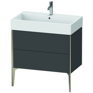 Duravit XViu vanity unit XV45360B149 78.4 x 49.3 x 45.4 cm, graphite matt, 2 pull-outs, champagne matt