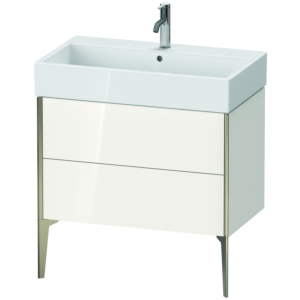 Duravit XViu Waschtisch-Unterschrank XV45360B185 78,4 x 49,3 x 45,4 cm, weiß hochglanz, 2 Auszüge, champagner matt