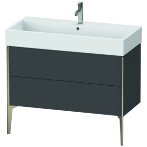 Duravit XViu vanity unit XV45370B149 98.4 x 49.3 x 45.4 cm, graphite matt, 2 pull-outs, champagne matt