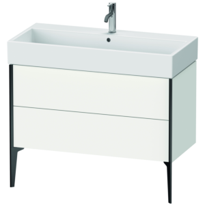 Duravit XViu vanity unit XV45370B218 98.4 x 49.3 x 45.4 cm, matt white, 2 pull-outs, matt black