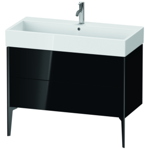 Duravit XViu vanity unit XV45370B240 98.4 x 49.3 x 45.4 cm, black high gloss, 2 pull-outs, black matt